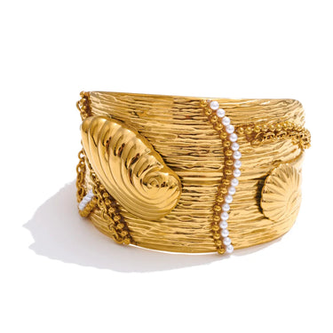Gold Conch & Shell Ocean Bracelet