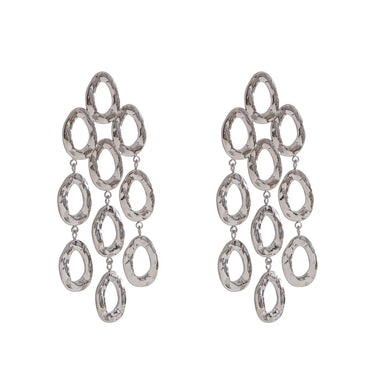 Circle Pattern Drop Earrings