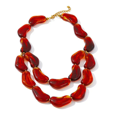 Beaded Chip Layered Necklace