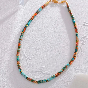 Mixed Color Stone Necklace