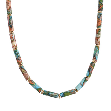 Mixed Color Stone Necklace