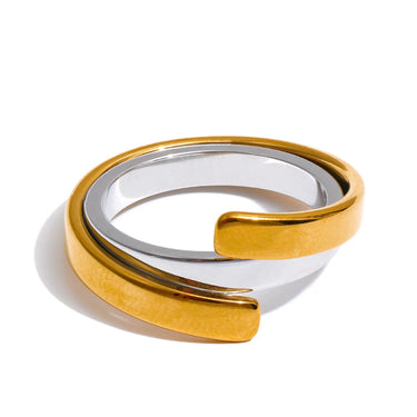 Two Toned Overlapping Ring