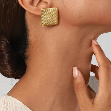 Gold Embossing Earrings