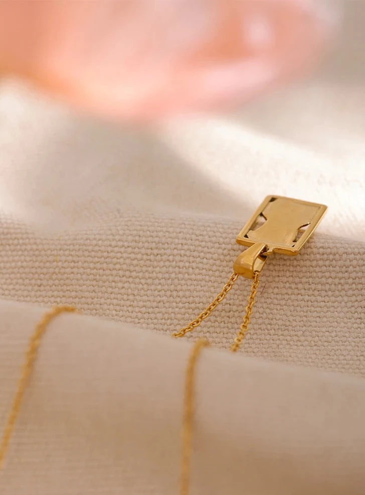 Square Body Pendant Necklace & Earrings 