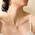 Square Body Pendant Necklace & Earrings 