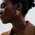 Square Textured Earrings 