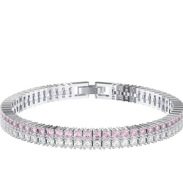 Straight Double Row Tennis Bracelet 