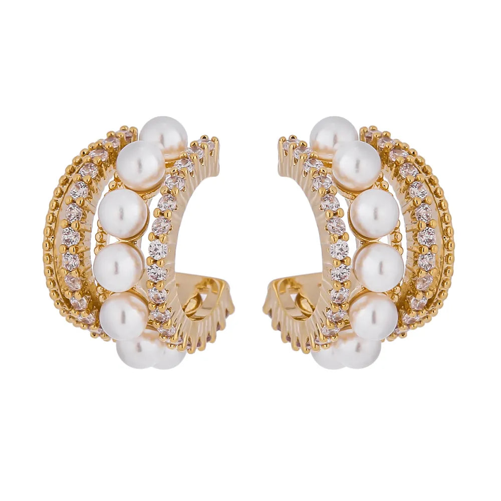 Stylish Statement Pearl Earrings 