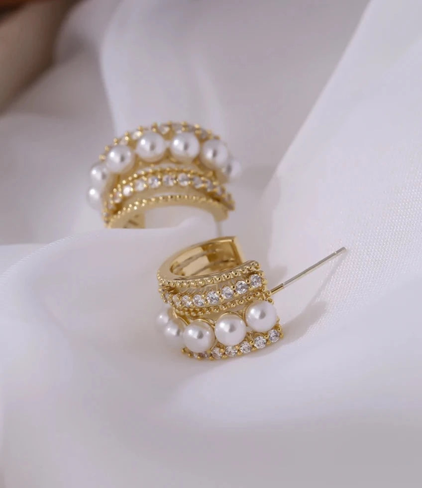 Stylish Statement Pearl Earrings 