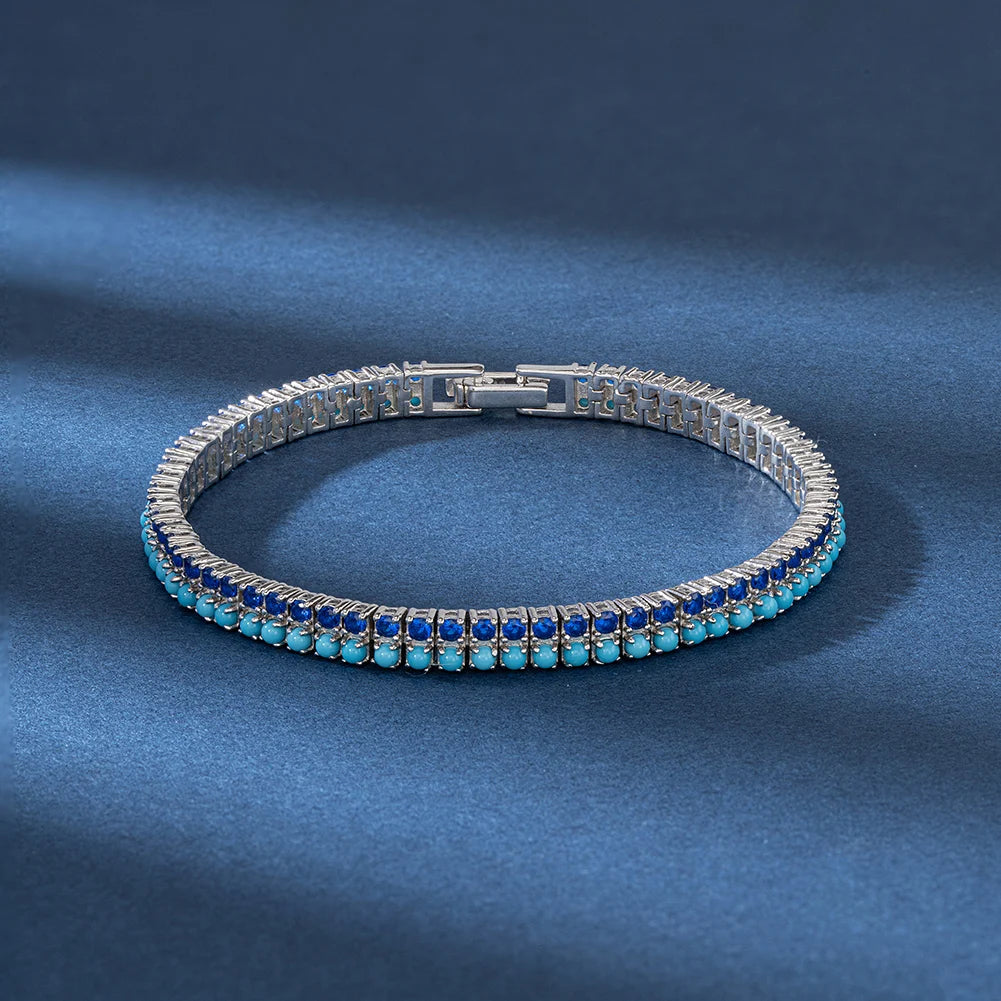 Turquoise Double Row Tennis Bracelet 