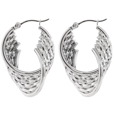 Twisted Hoop Earrings 