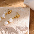 Twisted Pearl Drop Earrings 