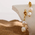 Twisted Pearl Drop Earrings 