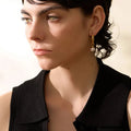 Vintage Pearl Hoop Earrings 