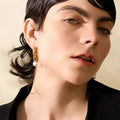 Vintage Pearl Hoop Earrings 