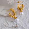 Vintage Pearl Hoop Earrings Vow Jewelry