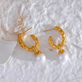Vintage Pearl Hoop Earrings Vow Jewelry
