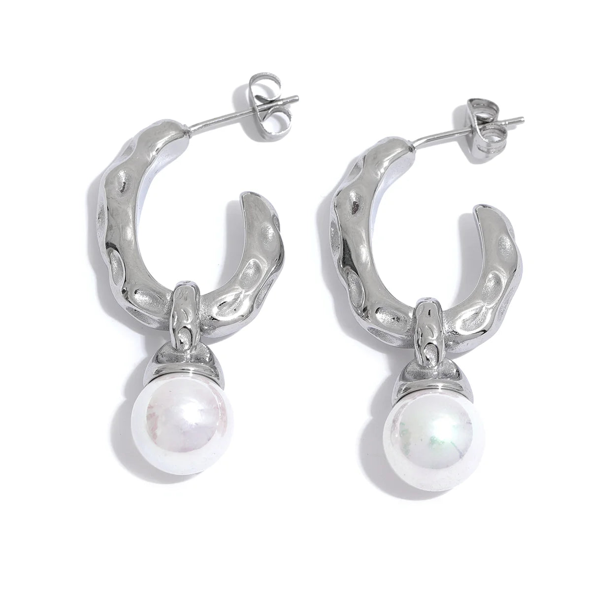 Vintage Pearl Hoop Earrings Vow Jewelry